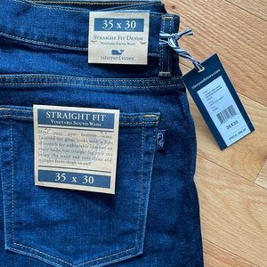 Mens NWT vineyard vines straight leg denim 35x30